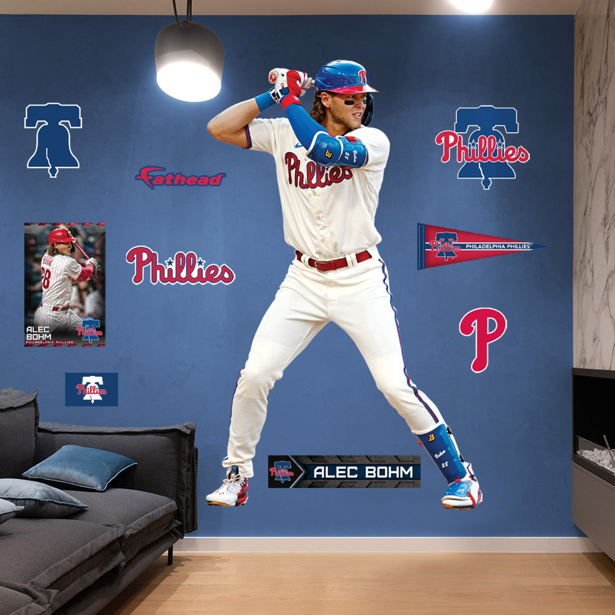 Alec Bohm - RealBig Collection - Official MLB - Philadelphia Phillies - Reusable Vinyl Wall Decals