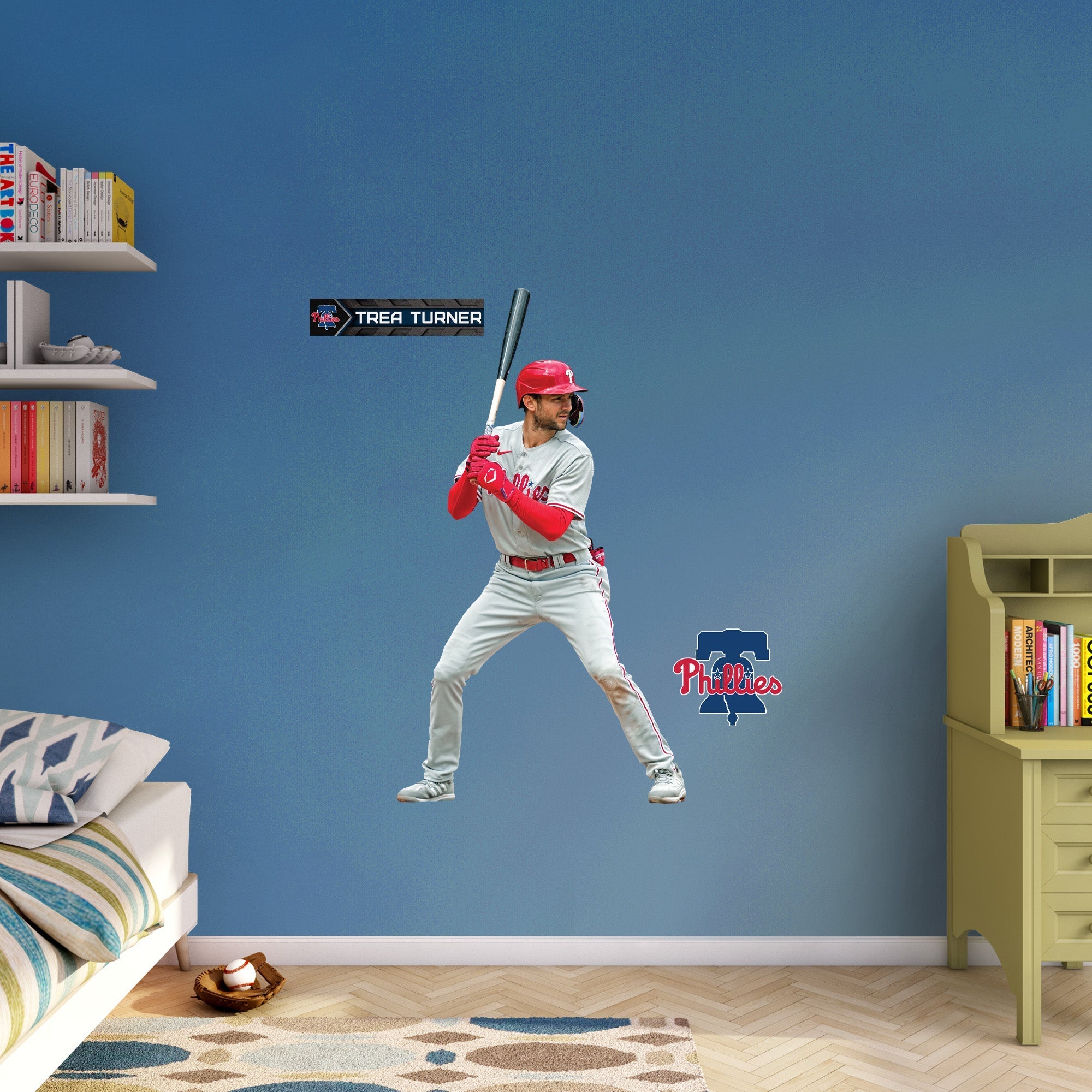 Trea Turner - RealBig Collection - Official MLB - Philadelphia Phillies - Reusable Vinyl Wall Decals