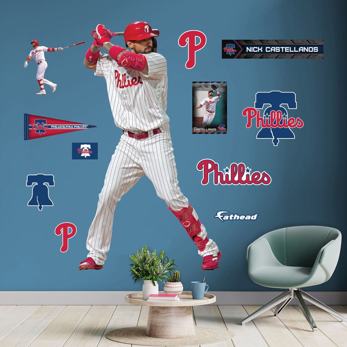 Nick Castellanos - RealBig Collection - Official MLB - Philadelphia Phillies - Reusable Vinyl Wall Decals
