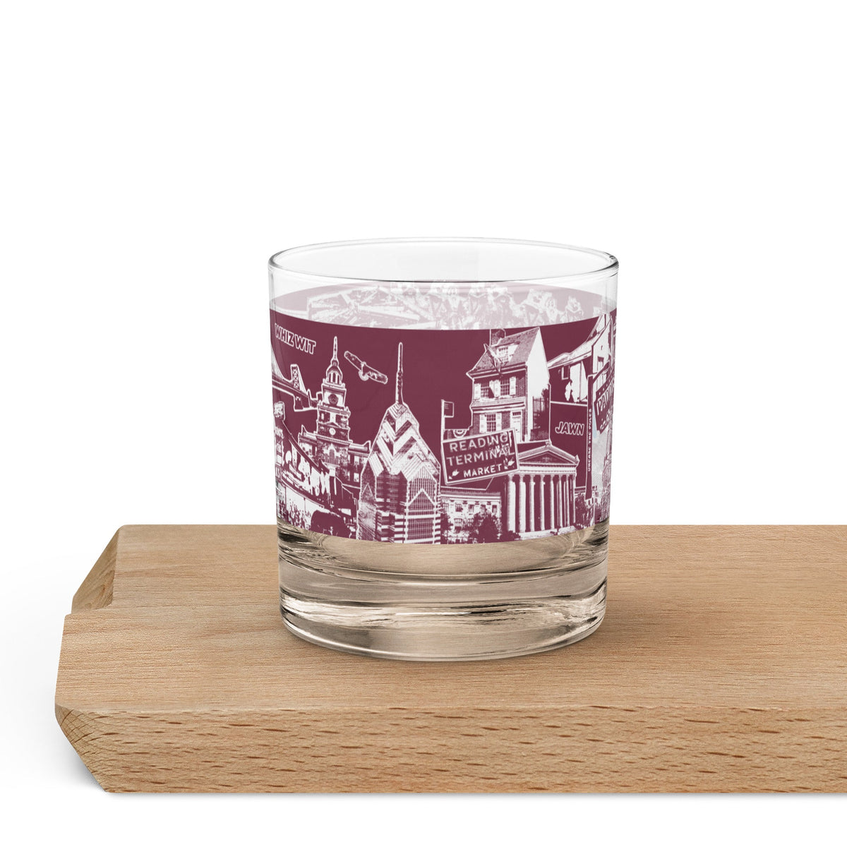 Philadelphia Baseball Rocks Glass