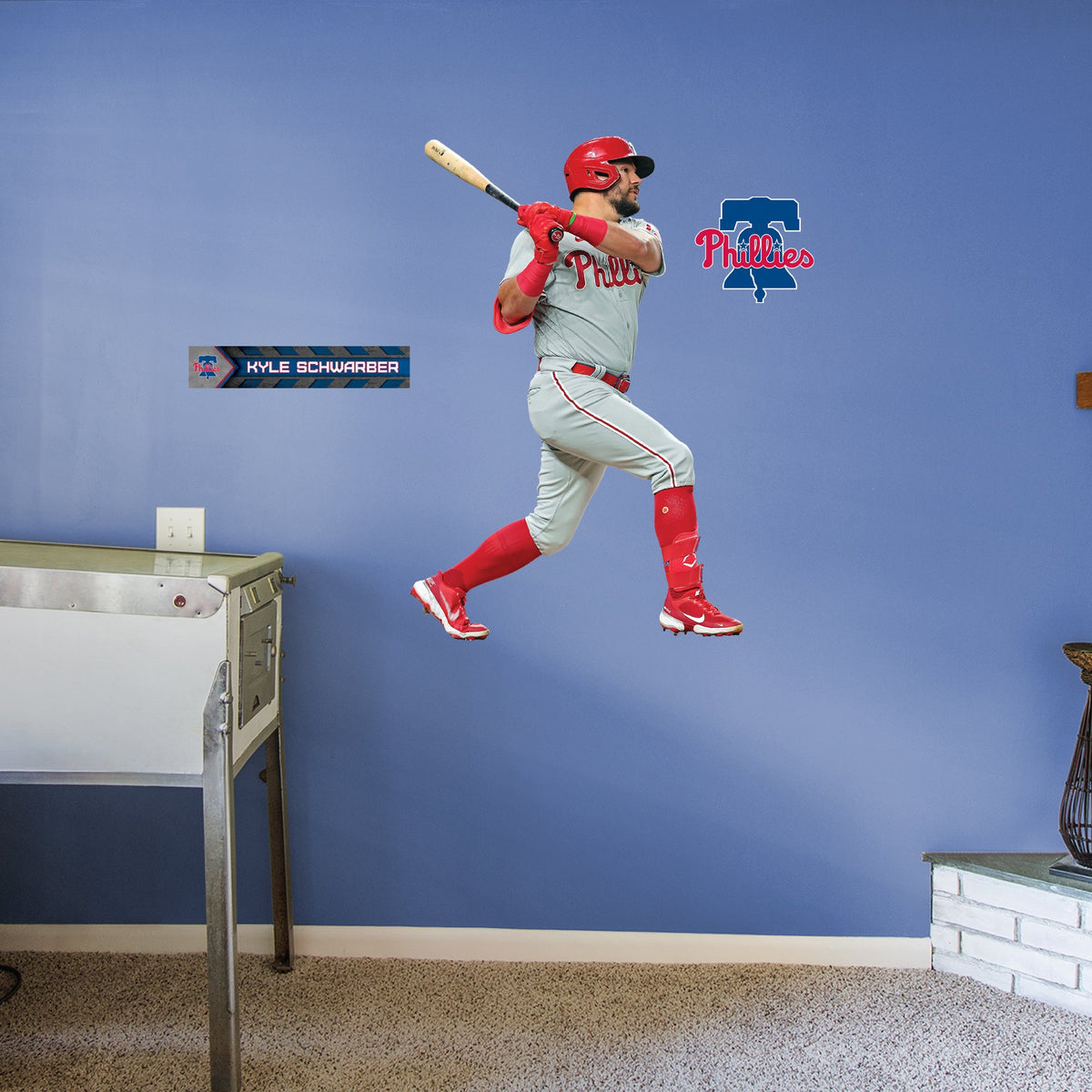 Kyle Schwarber - RealBig Collection - Official MLB - Philadelphia Phillies - Reusable Vinyl Wall Decals #1