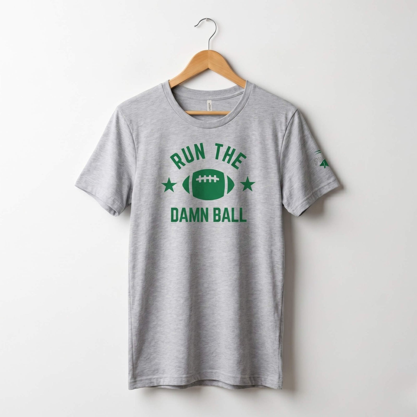 Philadelphia Eagles run the damn ball funny grey football t-shirt by Phillygoat