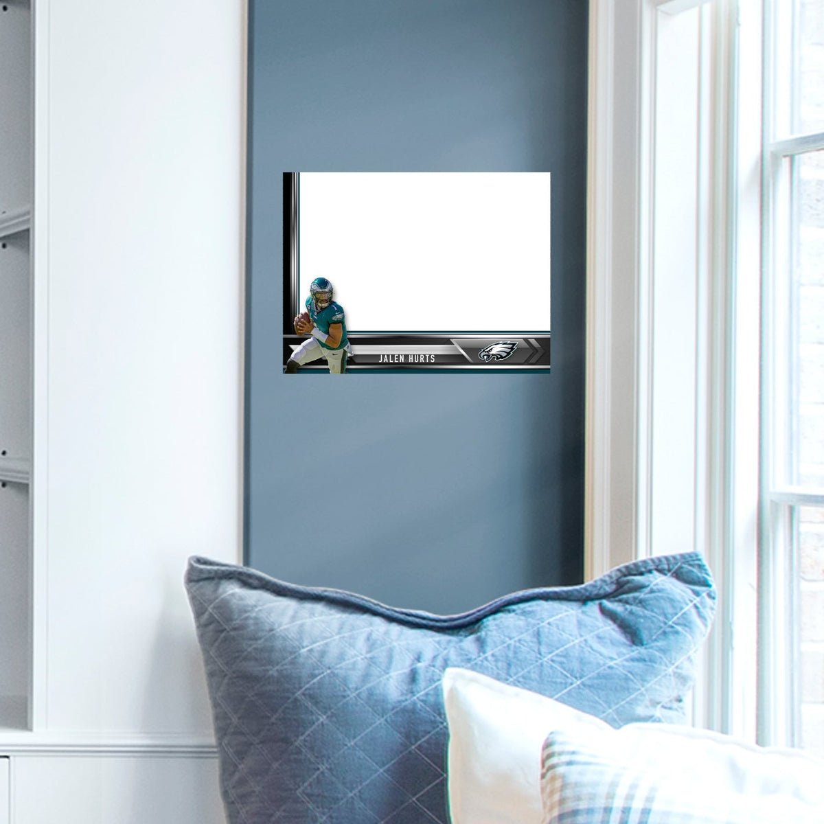 Philadelphia Eagles - Jalen Hurts - Dry Erase Whiteboard - Official NFL - Reusable Vinyl Wall Decal