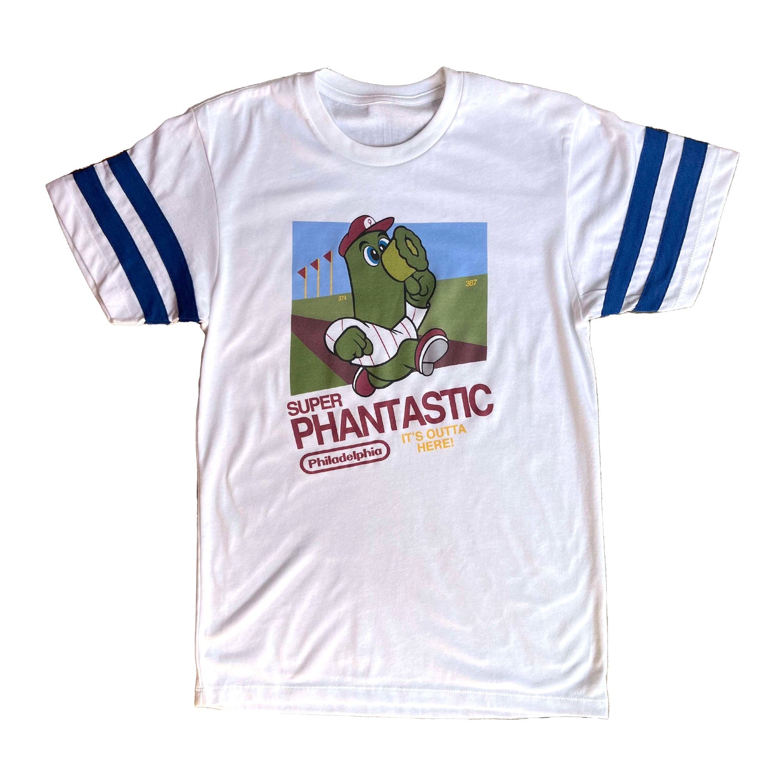 "Super Phantastic" Striped Jersey Tee