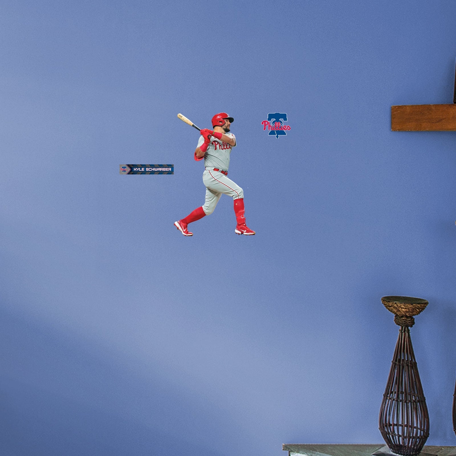 Kyle Schwarber - RealBig Collection - Official MLB - Philadelphia Phillies - Reusable Vinyl Wall Decals #1