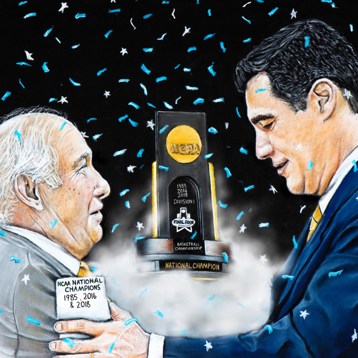 "Villanova Basketball "ROLLIE TRIBIUTE'" Art Piece