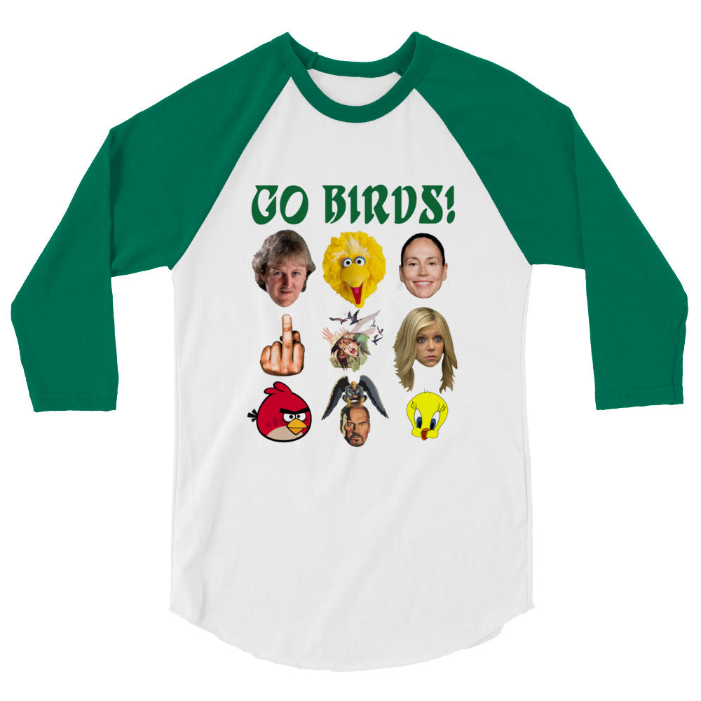 "GO BIRDS!" 3/4 Raglan Tee