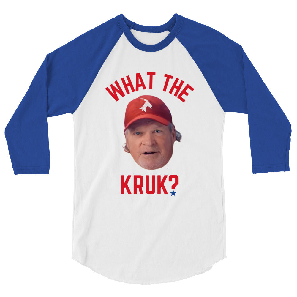 "What the Kruk" 3/4 Sleeve Raglan Tee by Phillygoat – Philadelphia sports apparel