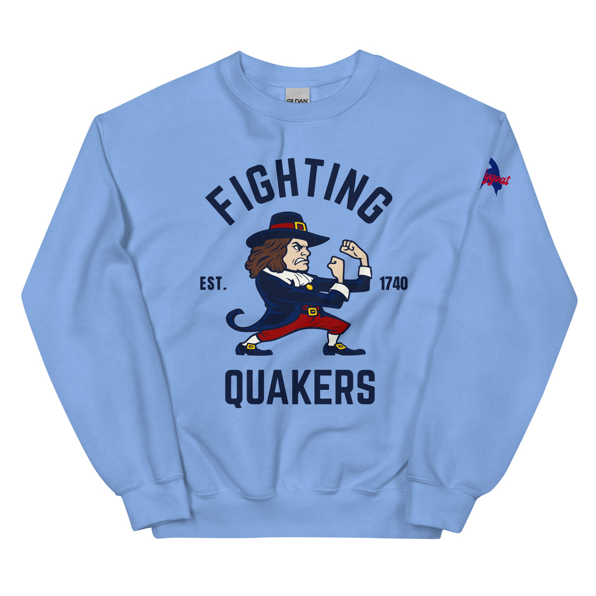 "Fighting Quakers" Sweatshirt by Phillygoat – Philadelphia sports apparel