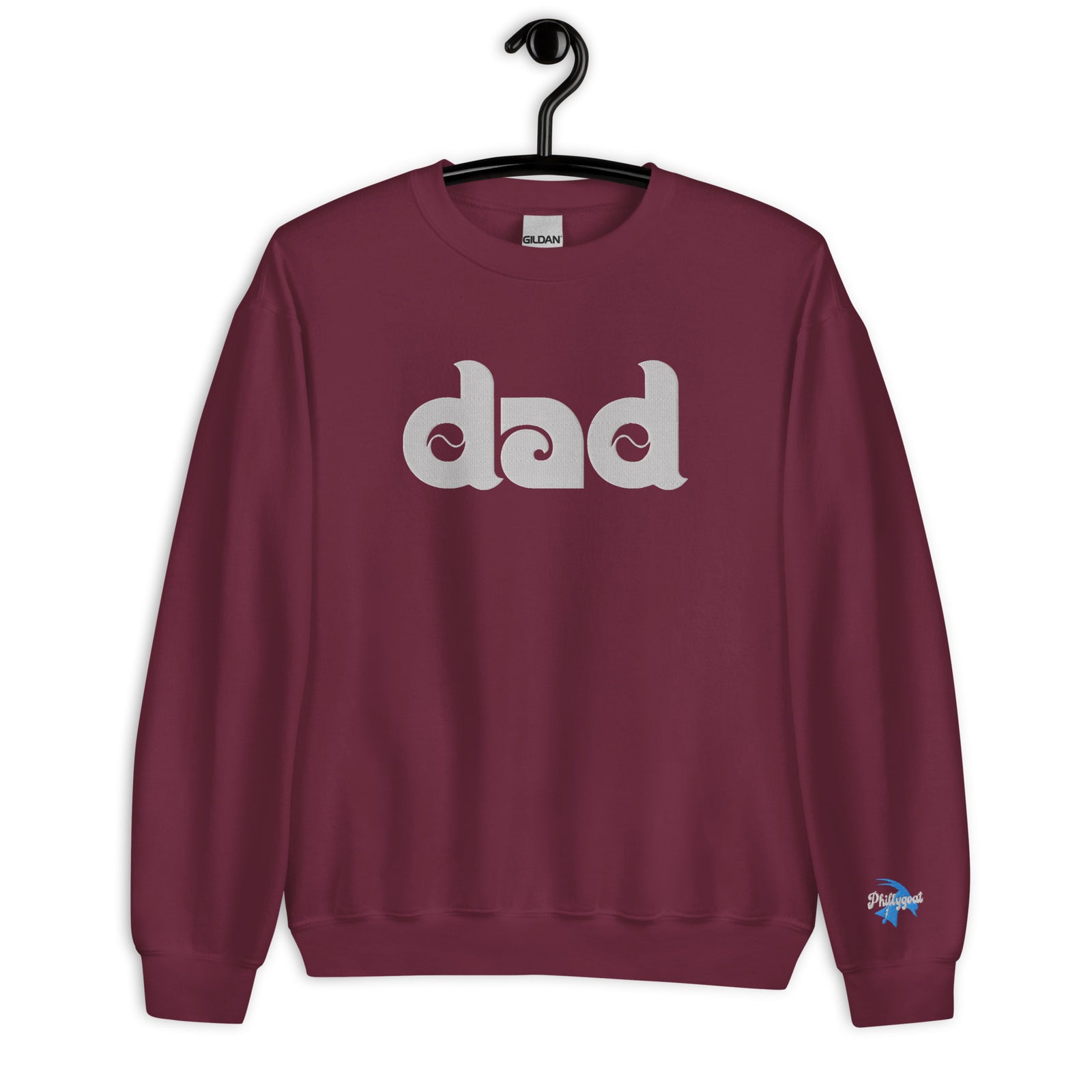 "Philly Baseball Dad" Embroidered Sweatshirt by Phillygoat – Philadelphia sports apparel