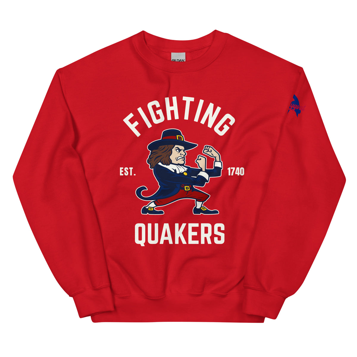 "Fighting Quakers" Sweatshirt by Phillygoat – Philadelphia sports apparel