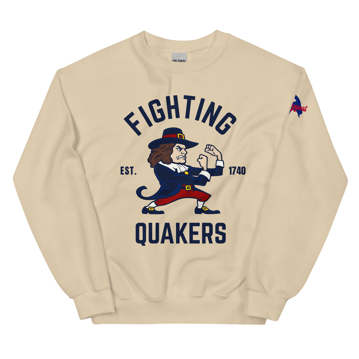 "Fighting Quakers" Sweatshirt by Phillygoat – Philadelphia sports apparel