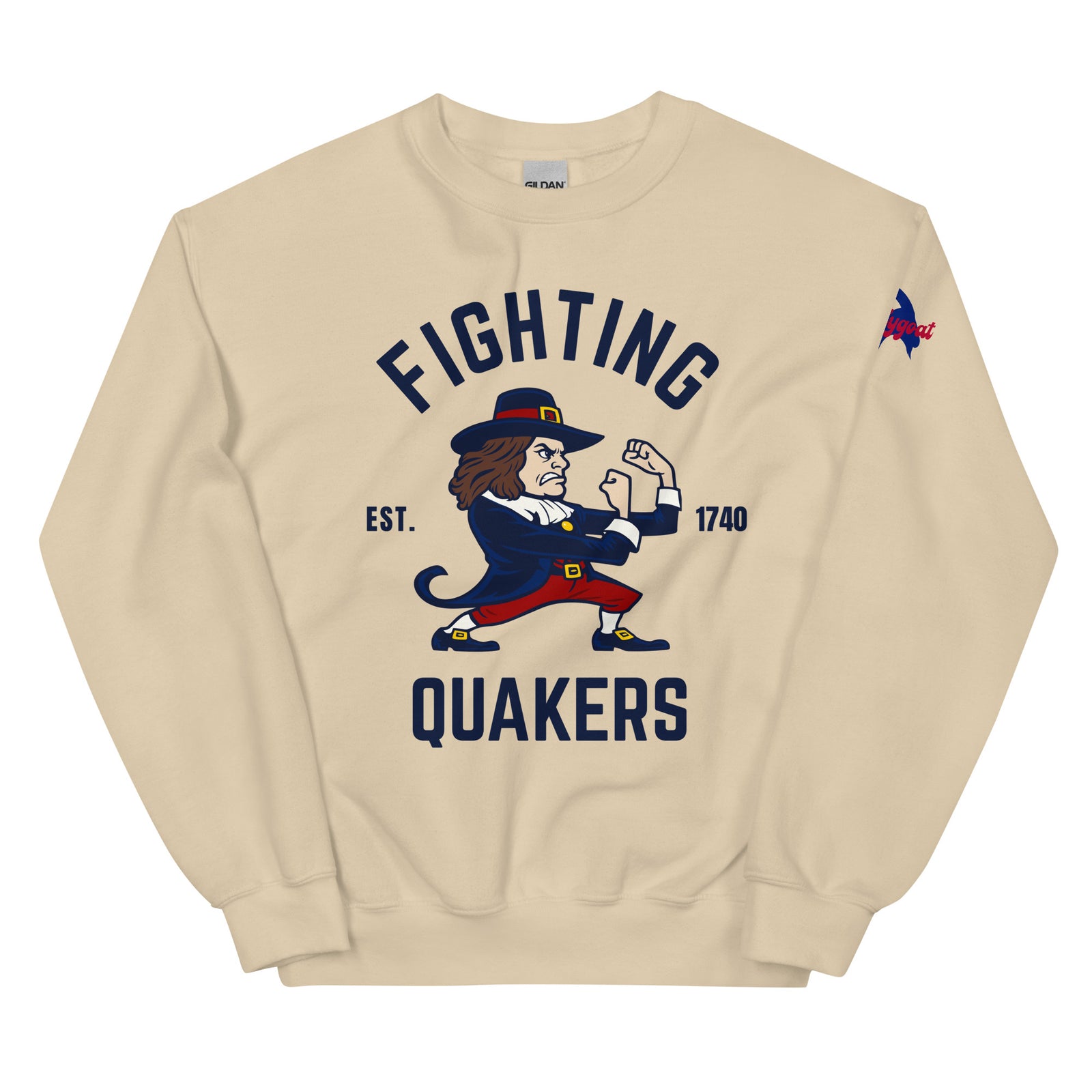 "Fighting Quakers" Sweatshirt by Phillygoat – Philadelphia sports apparel