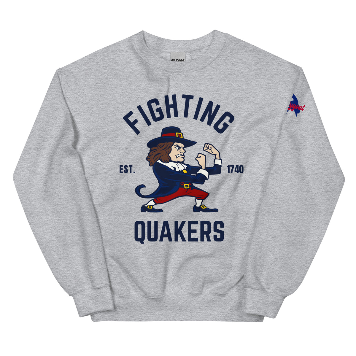 "Fighting Quakers" Sweatshirt by Phillygoat – Philadelphia sports apparel