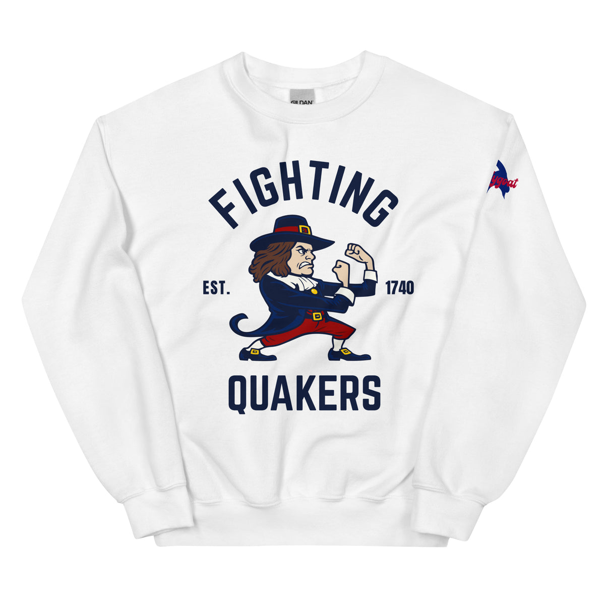 "Fighting Quakers" Sweatshirt by Phillygoat – Philadelphia sports apparel