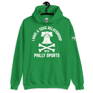 "I Have a Toxic Relationship with Philly Sports" Green Hoodie - Irish Green / S