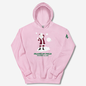 We Booed Santa Old School Kelly Green Hoodie | Philadelphia Eagles Inspired | Phillygoat Dark Heather / 5XL