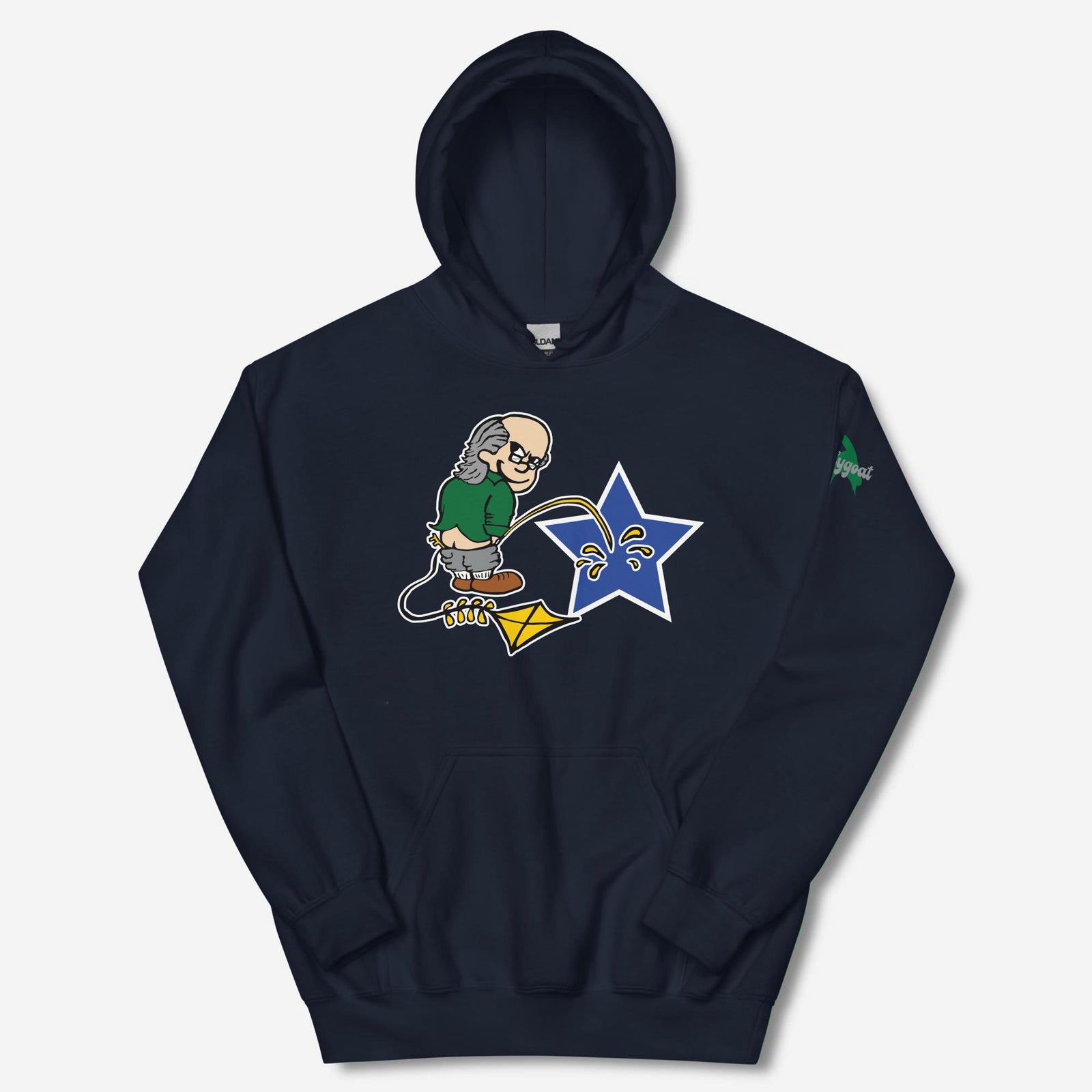 Ben Franklin Whizzing on Cowboy Star Hoodie, Phiadelphia Football