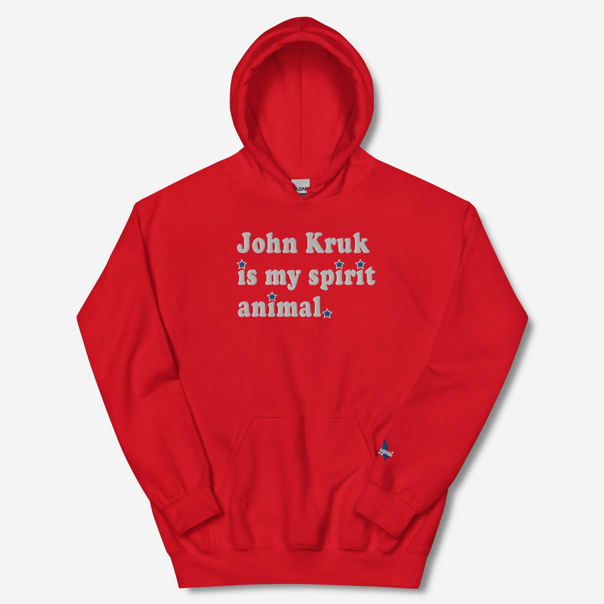 &quot;John Kruk Is My Spirit Animal&quot; Embroidered Hoodie