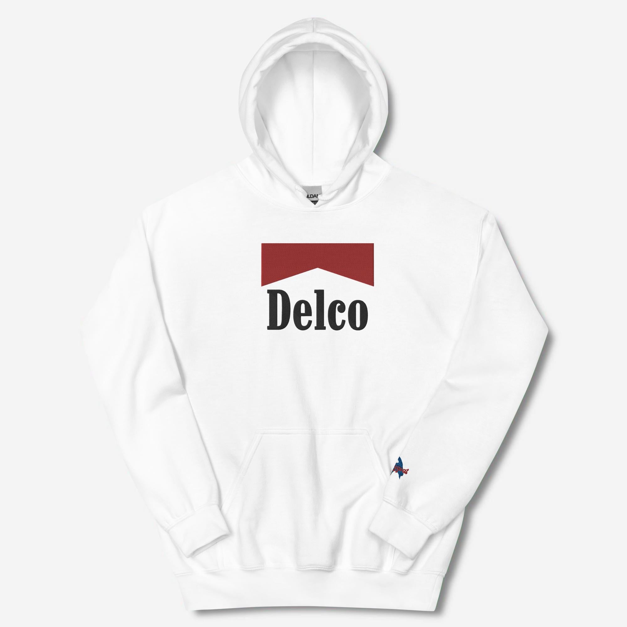 "Delco Smokes" Embroidered Hoodie