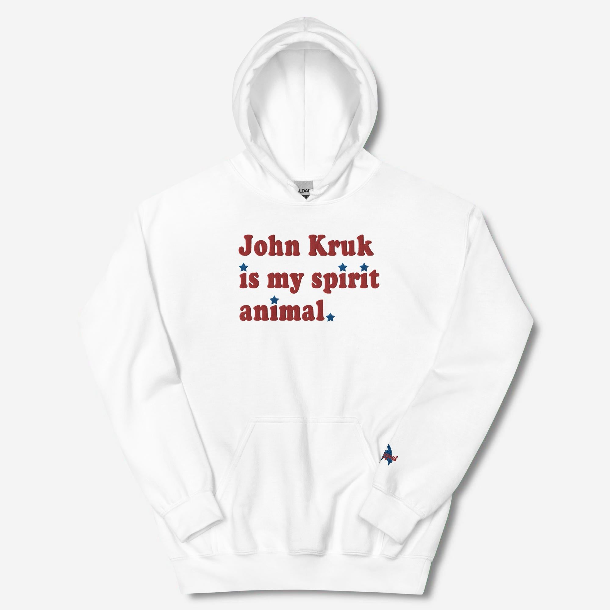 "John Kruk Is My Spirit Animal" Embroidered Hoodie