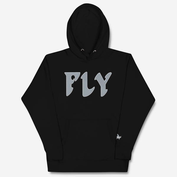 Bird Flex Premium Embroidered Hoodie | Philadelphia Football | Phillygoat Black / S