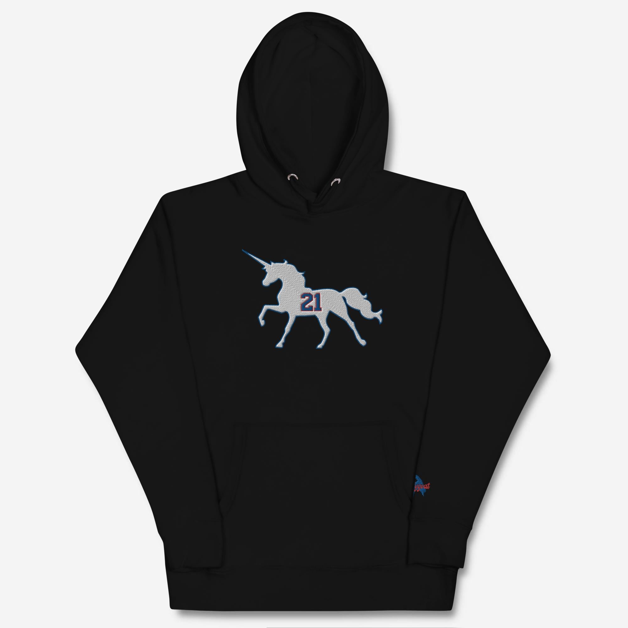 "Embiidicorns Are Real" Embroidered Hoodie