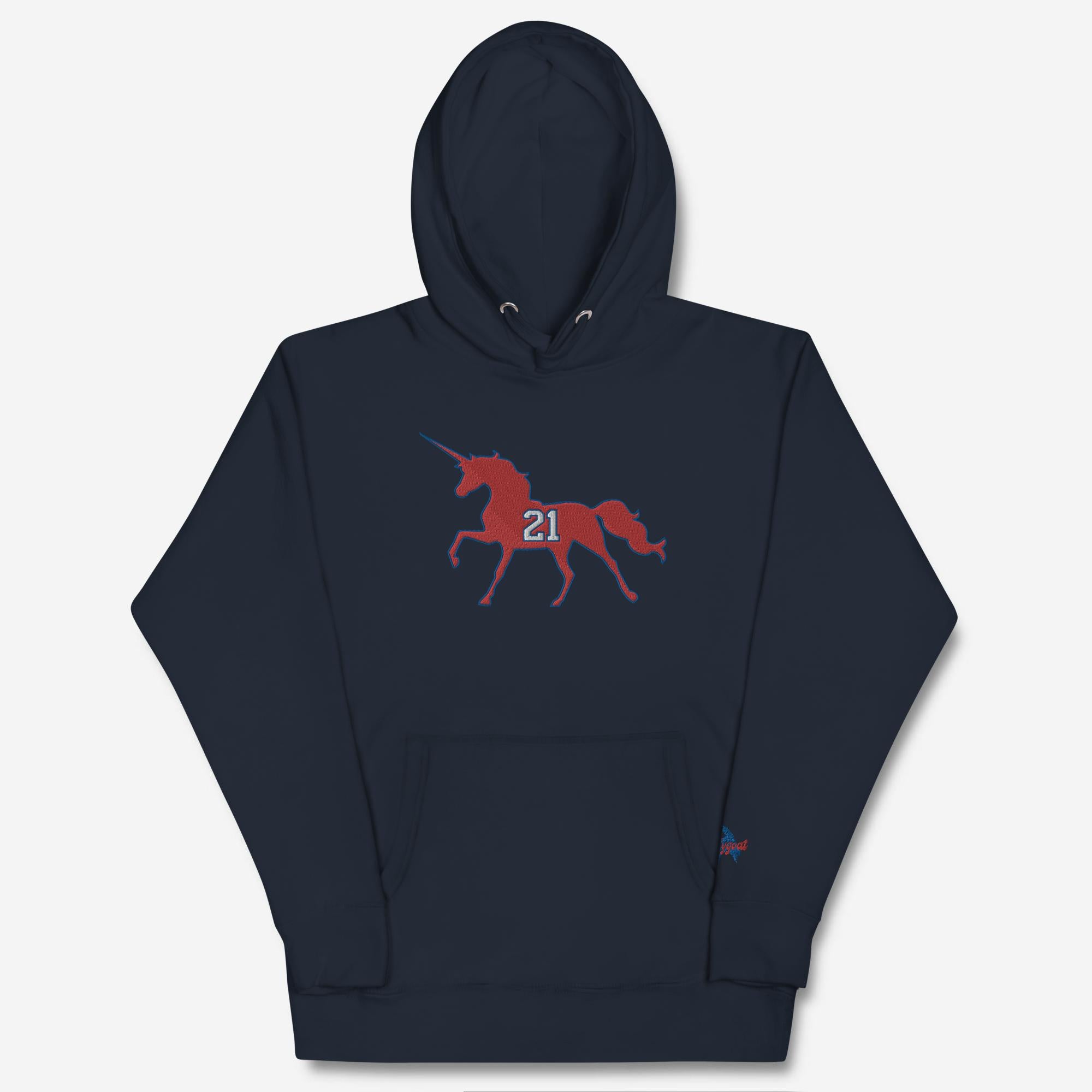 "Embiidicorns Are Real" Embroidered Hoodie