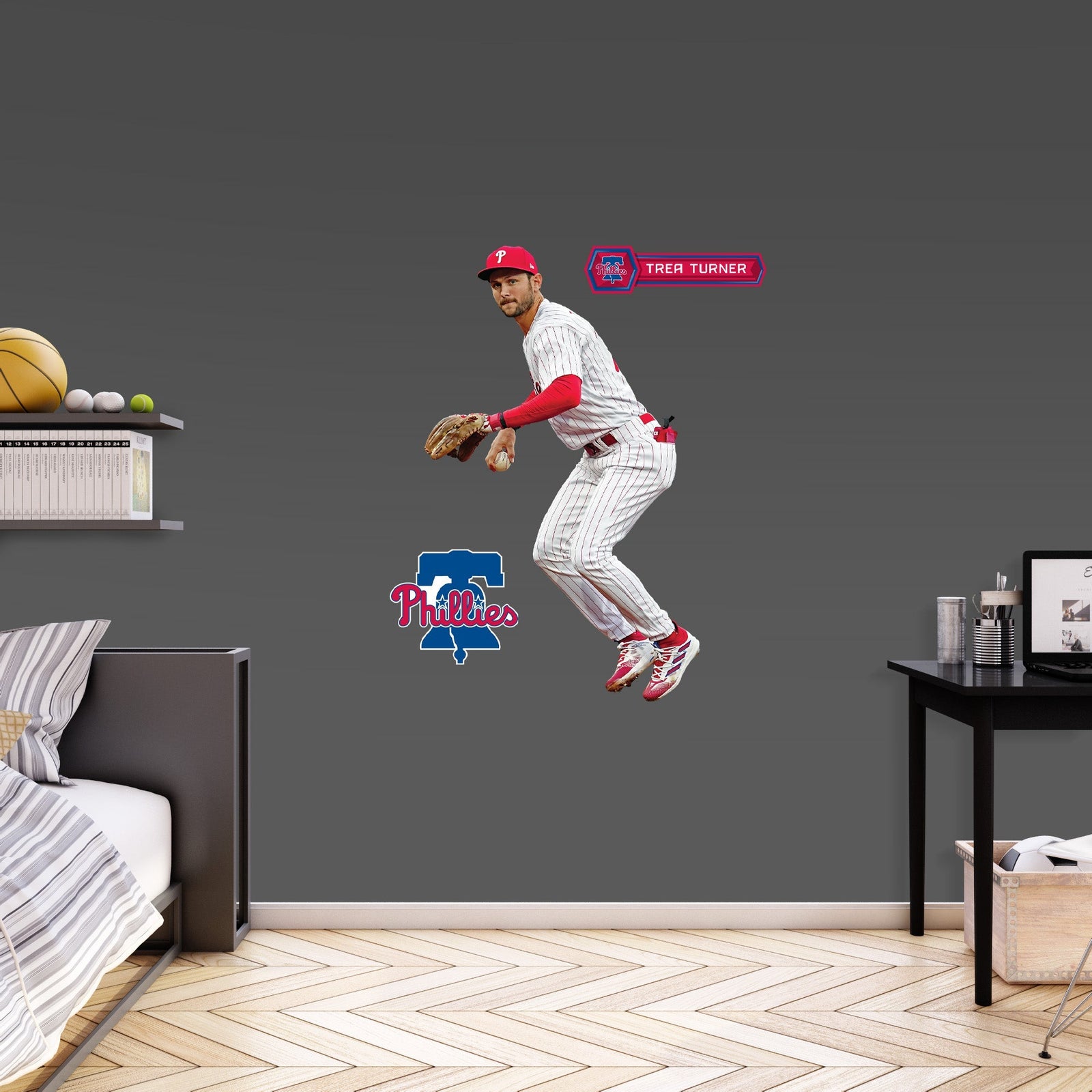 Trea Turner - RealBig Fielding Collection - Official MLB - Philadelphia Phillies - Reusable Vinyl Wall Decals
