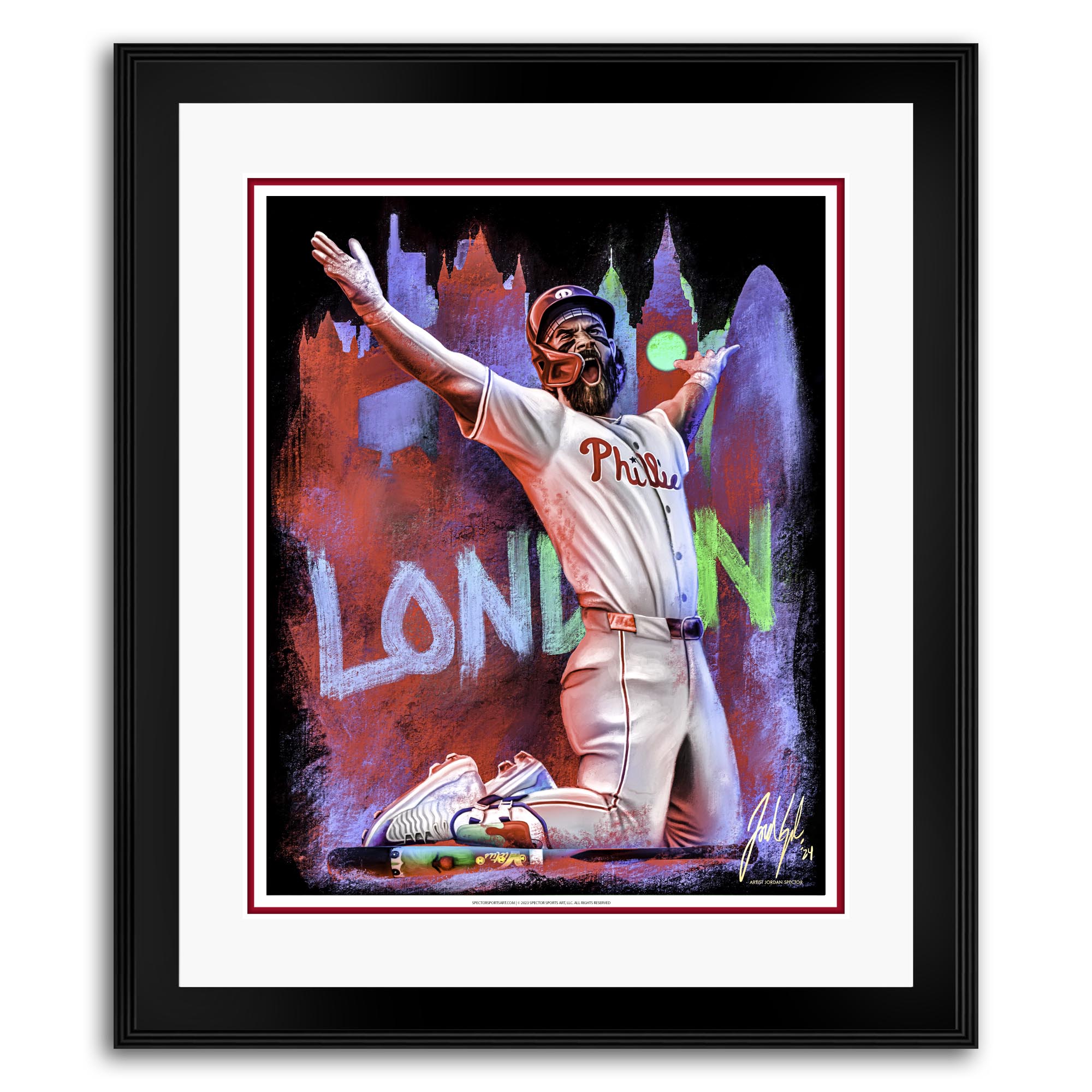 "Bryce Harper 'LONDON YARD'" Art Piece