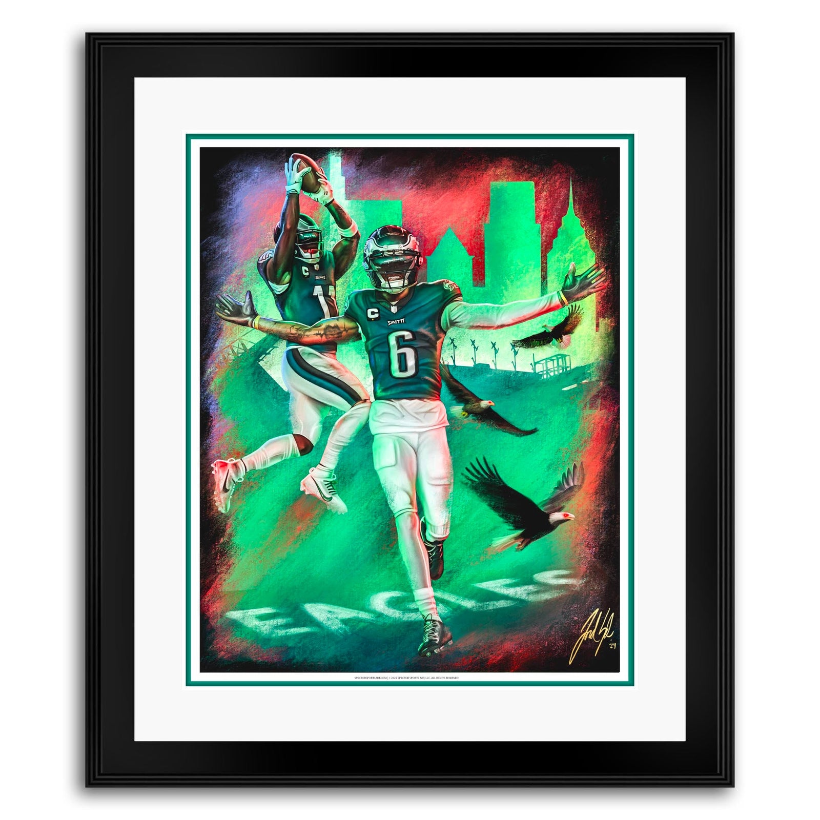 "Devonta Smith & AJ Brown 'DUPLEX'" Art Piece