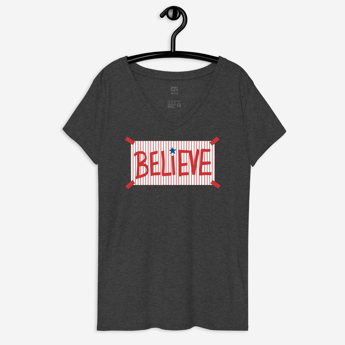 "BELIEVE" Women's V-Neck Tee