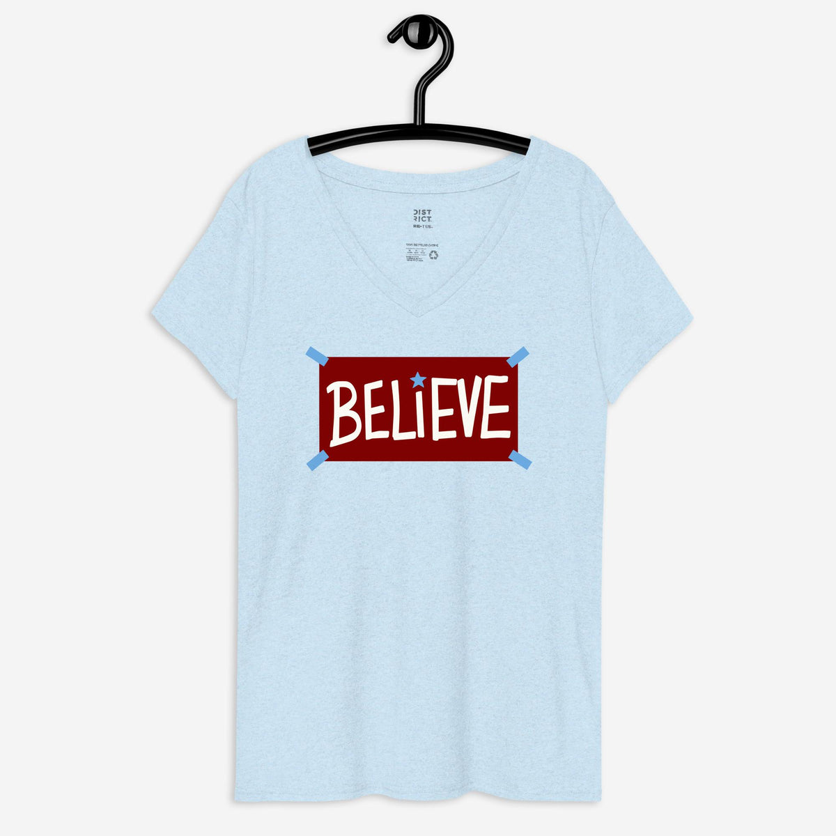 "BELIEVE" Women's V-Neck Tee