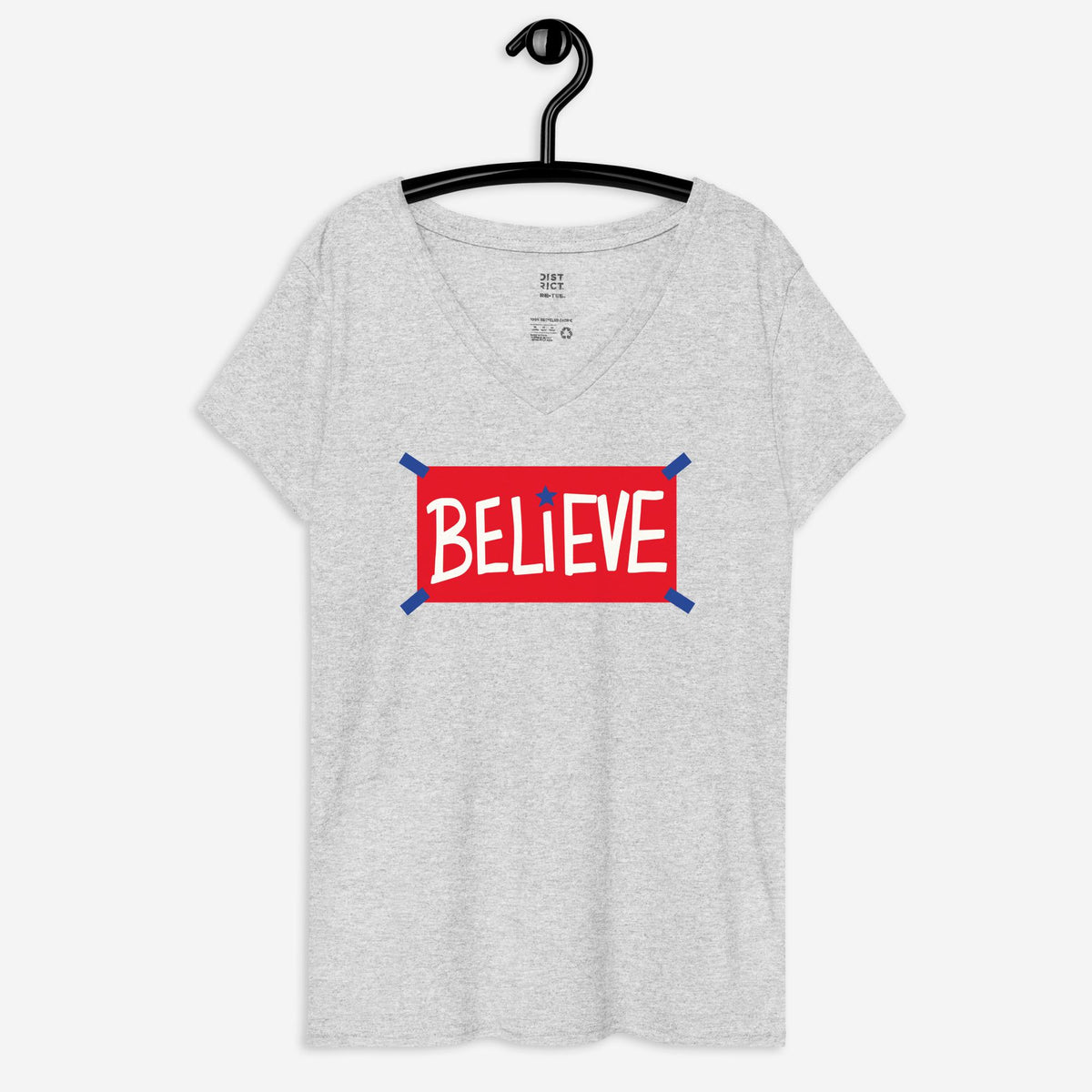 "BELIEVE" Women's V-Neck Tee