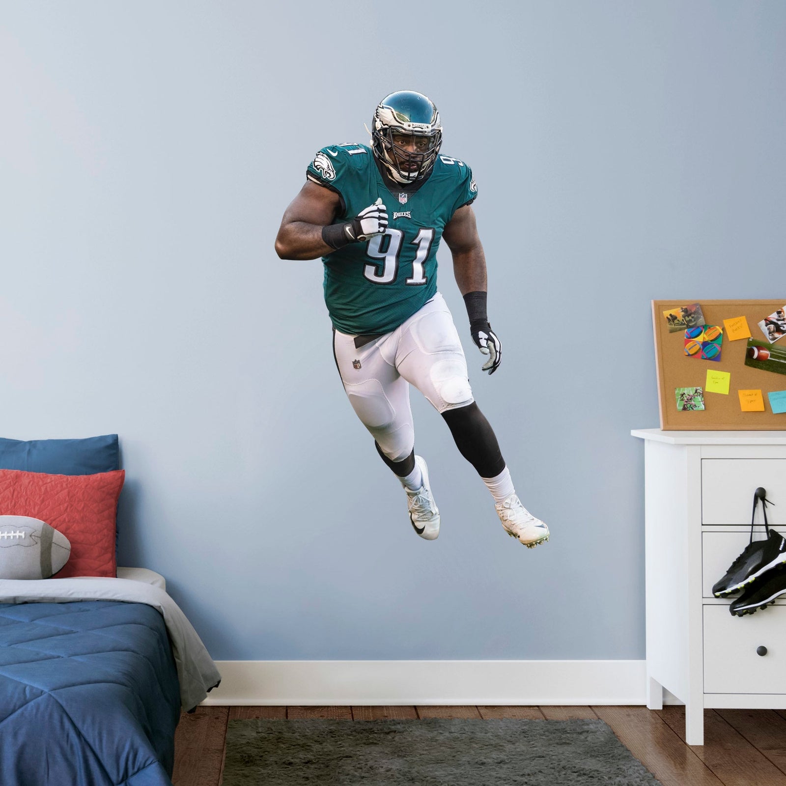 Fletcher Cox - RealBig Collection - Official NFL - Philadelphia Eagles - Reusable Vinyl Wall Decals