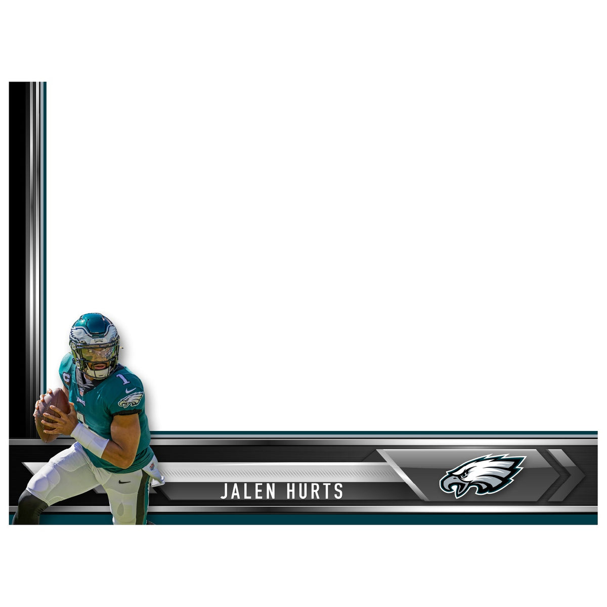 Philadelphia Eagles - Jalen Hurts - Dry Erase Whiteboard - Official NFL - Reusable Vinyl Wall Decal