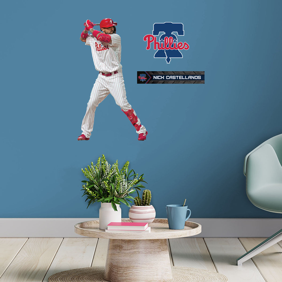 Nick Castellanos - RealBig Collection - Official MLB - Philadelphia Phillies - Reusable Vinyl Wall Decals
