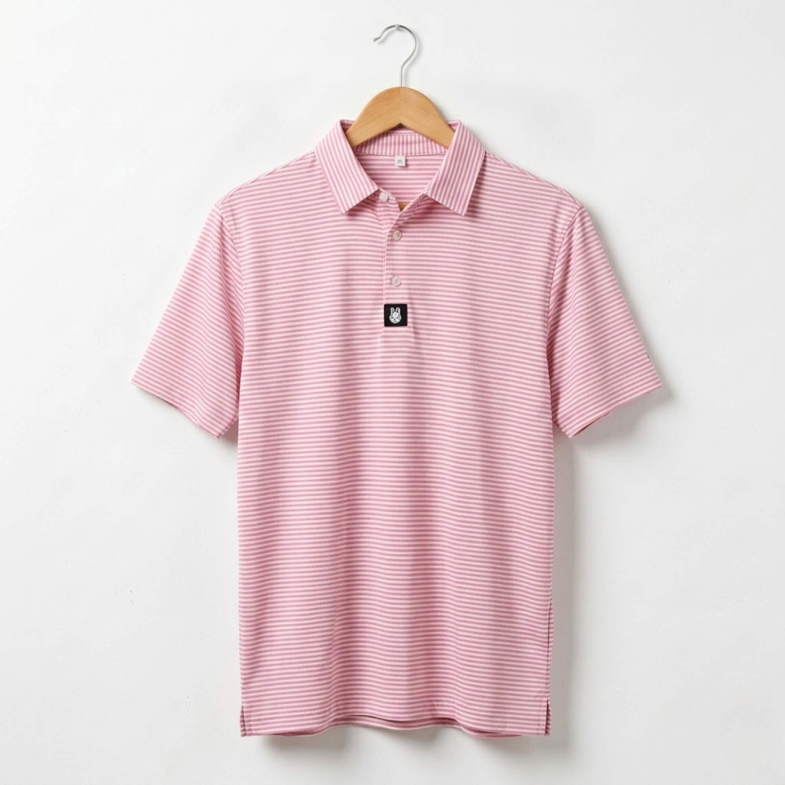 philly yacht rock pink and white mens polo by phillygoat