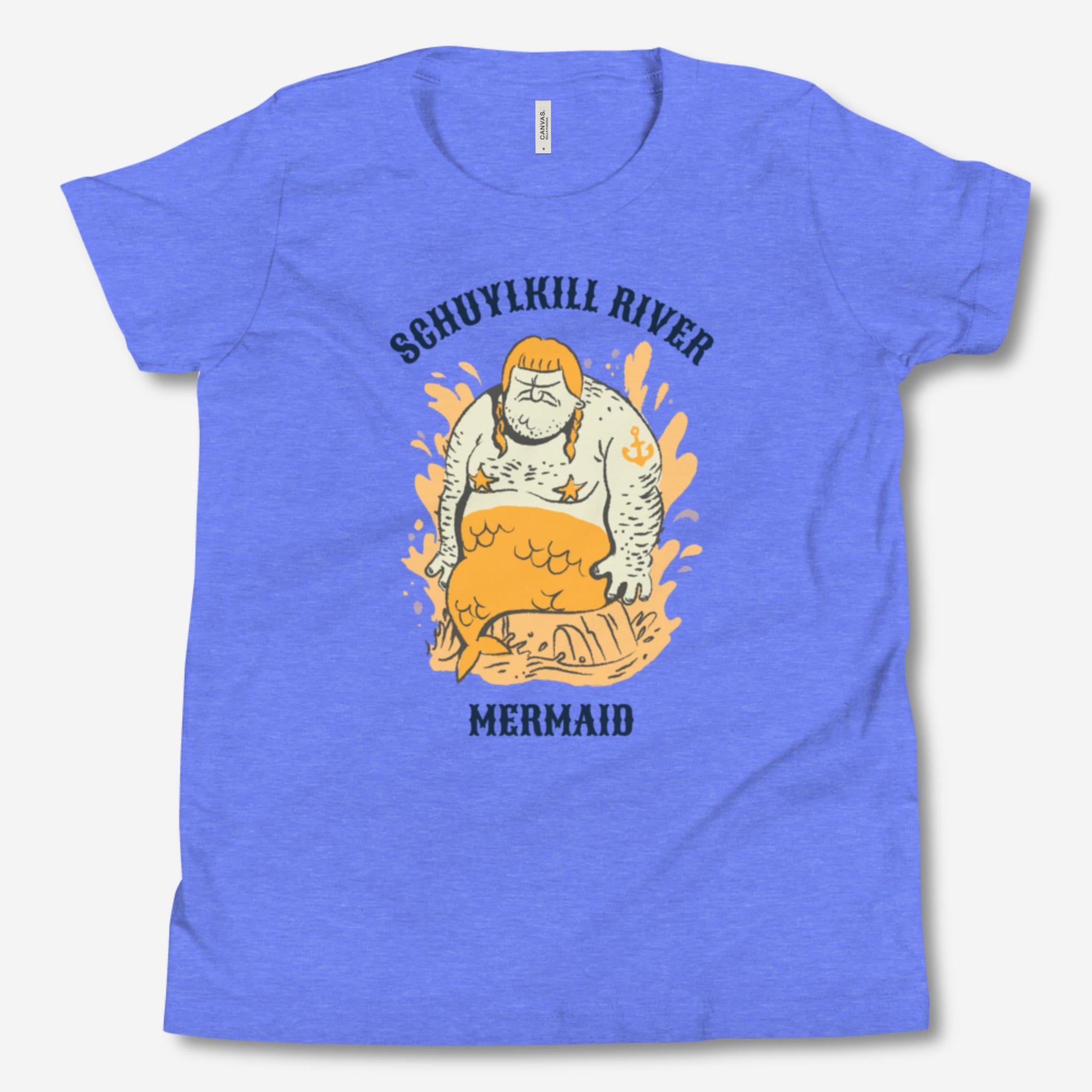 river monsters shirt Schuylkill River Mermaid Youth T-Shirt | Philadelphia