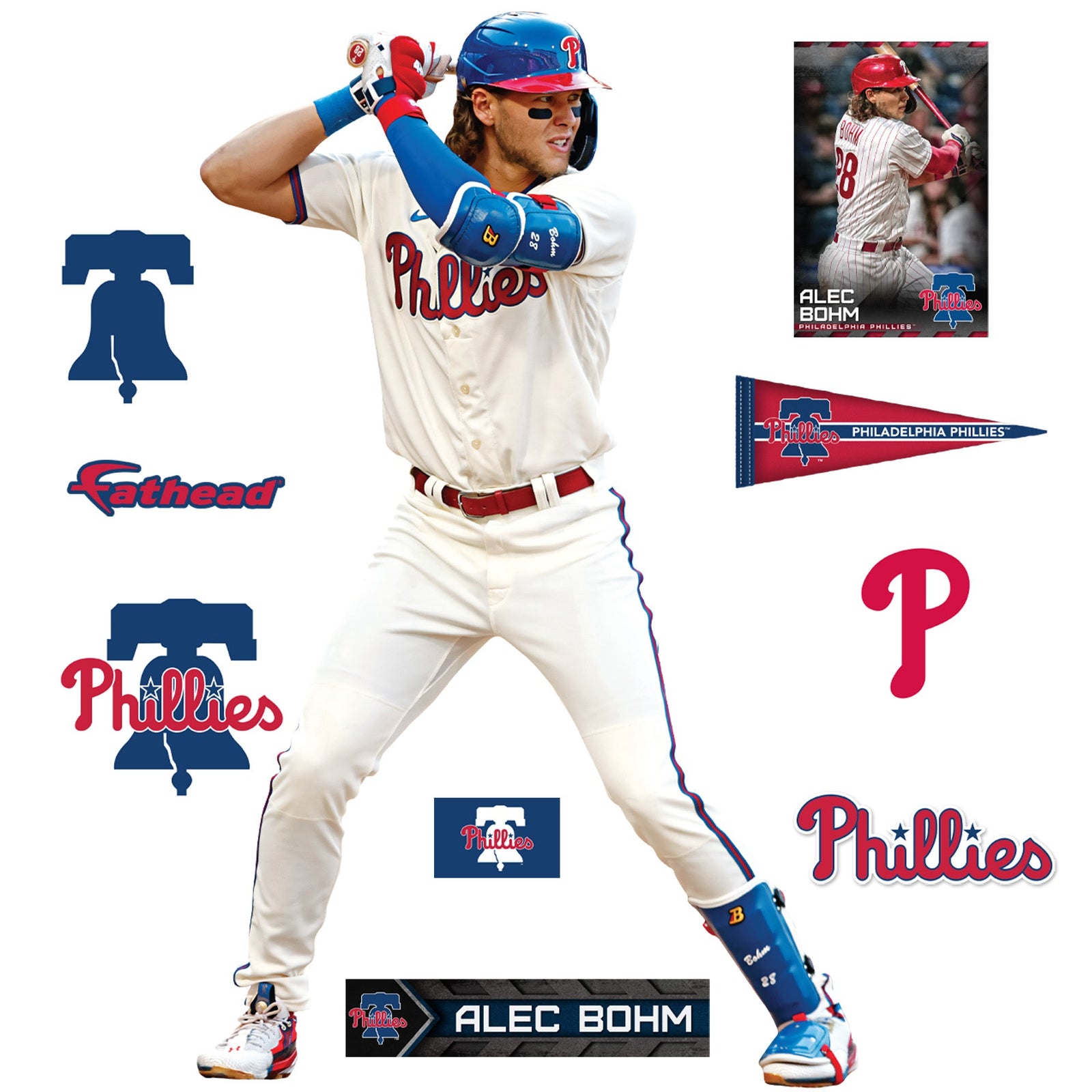 Alec Bohm - RealBig Collection - Official MLB - Philadelphia Phillies - Reusable Vinyl Wall Decals