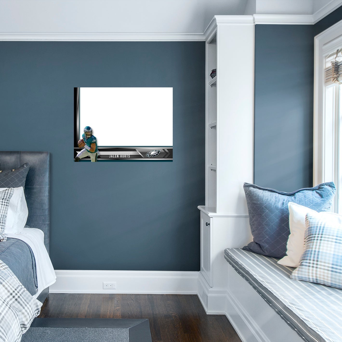 Philadelphia Eagles - Jalen Hurts - Dry Erase Whiteboard - Official NFL - Reusable Vinyl Wall Decal