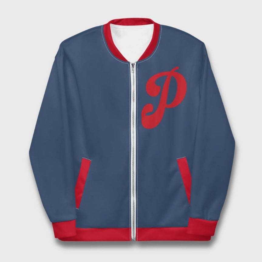 "Old School Navy Philadelphia Baseball" Premium Track Jacket