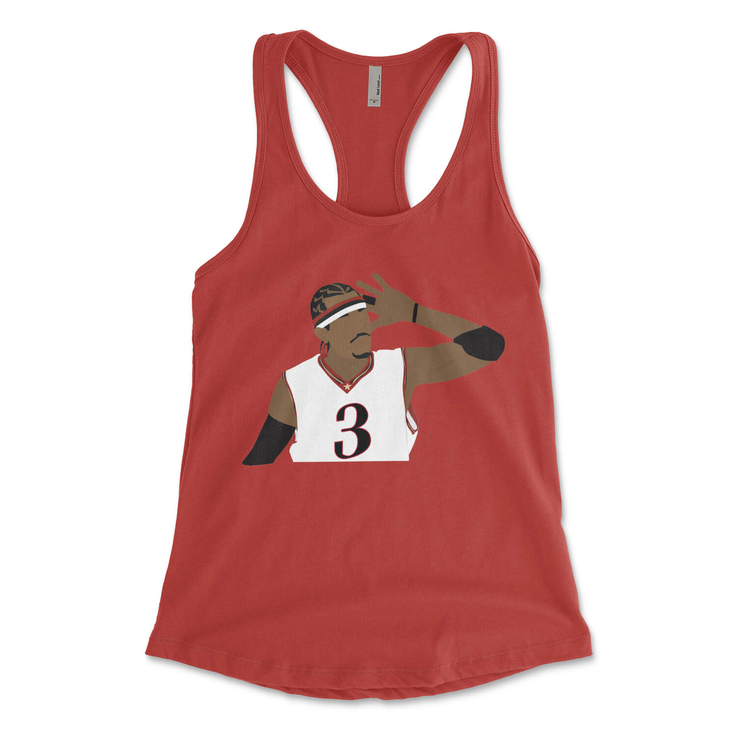 Philadelphia 76ers Allen Iverson Sixers womens red racerback tank top from Phillygoat