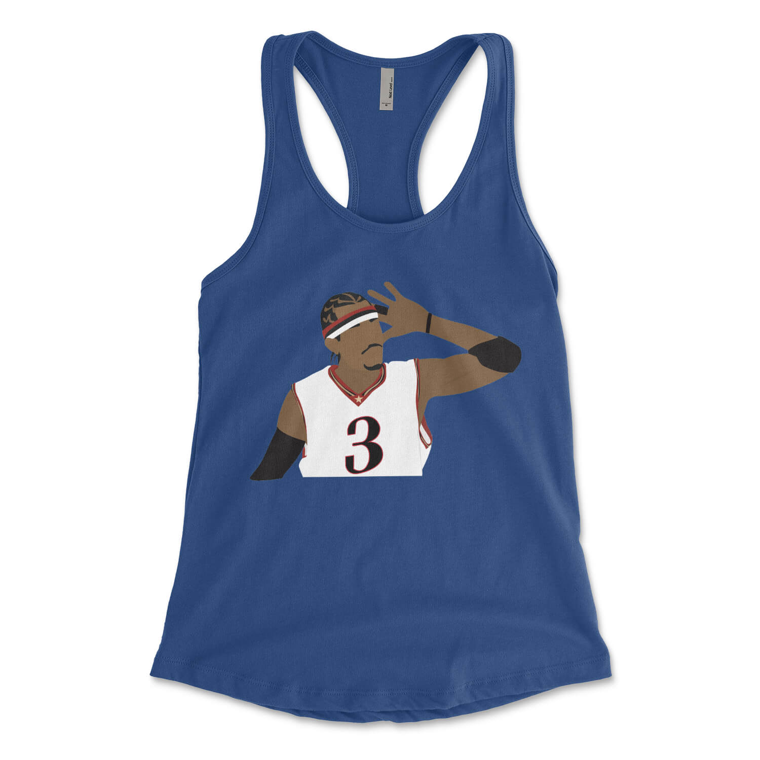 Philadelphia 76ers Allen Iverson Sixers womens royal blue racerback tank top from Phillygoat