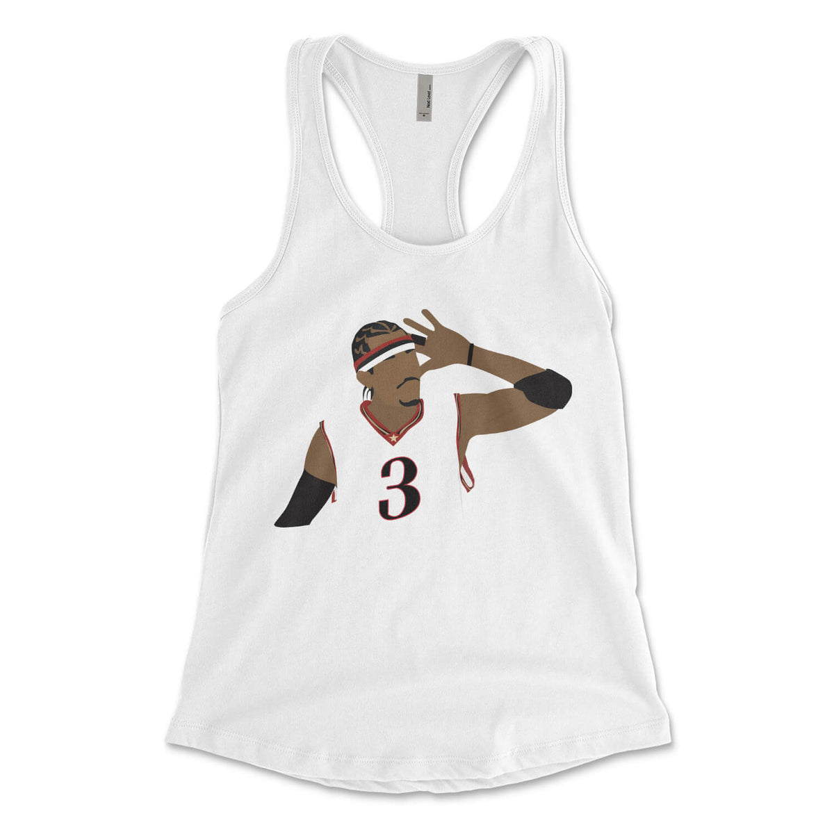 Philadelphia 76ers Allen Iverson Sixers womens white racerback tank top from Phillygoat