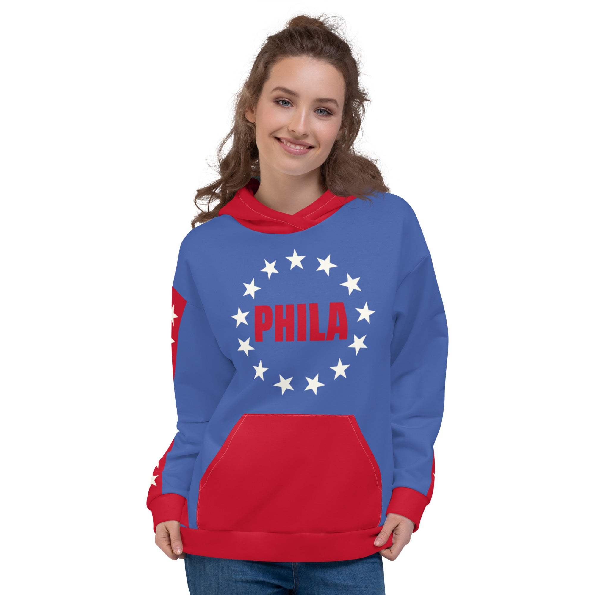 Vintage Retro Philly Basketball Jersey Hoodie | Philadelphia 76ers Sixers Inspired | phillygoat S