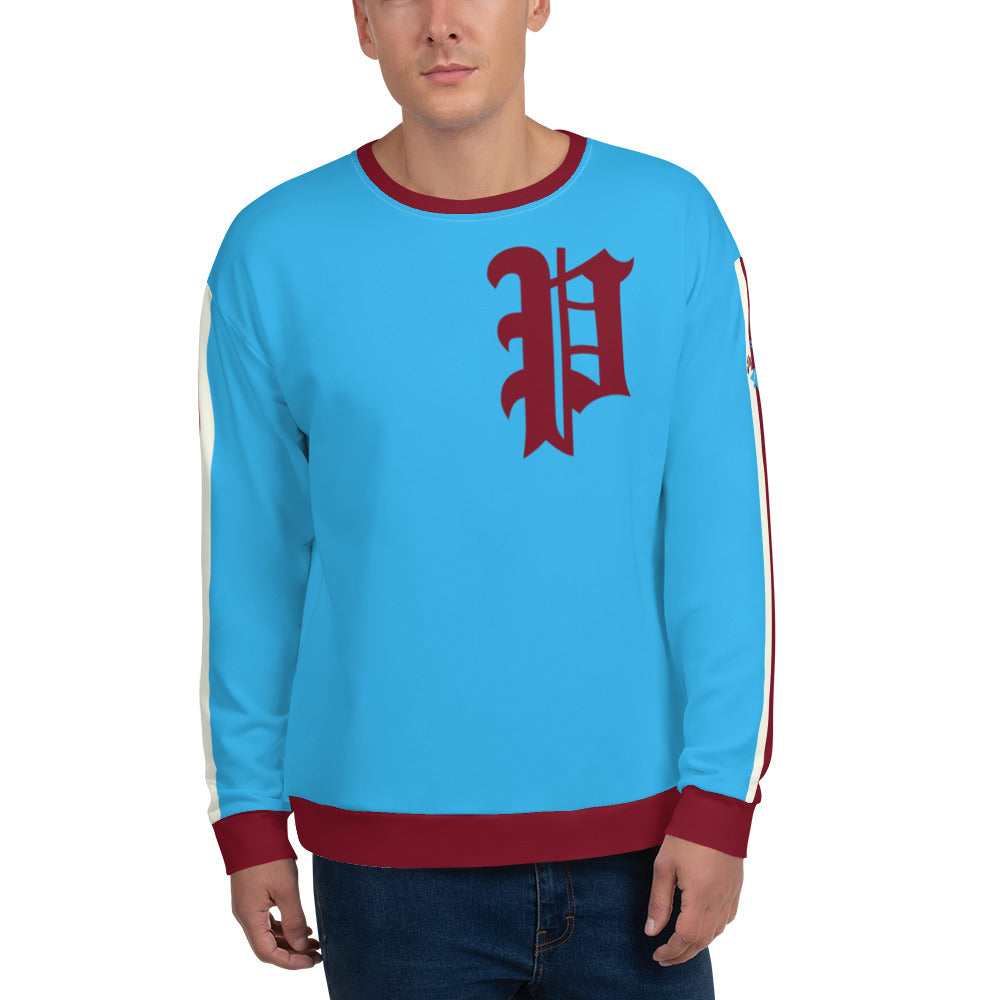 Vintage Retro Powder Blue Philadelpelphia Baseball Sweatshirt | Philly | phillygoat XS