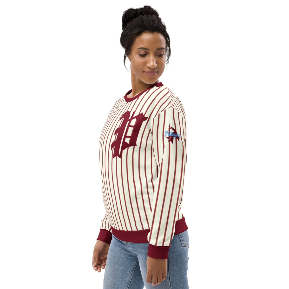 "Olde English P & Pinstripes" All-Over Sweatshirt