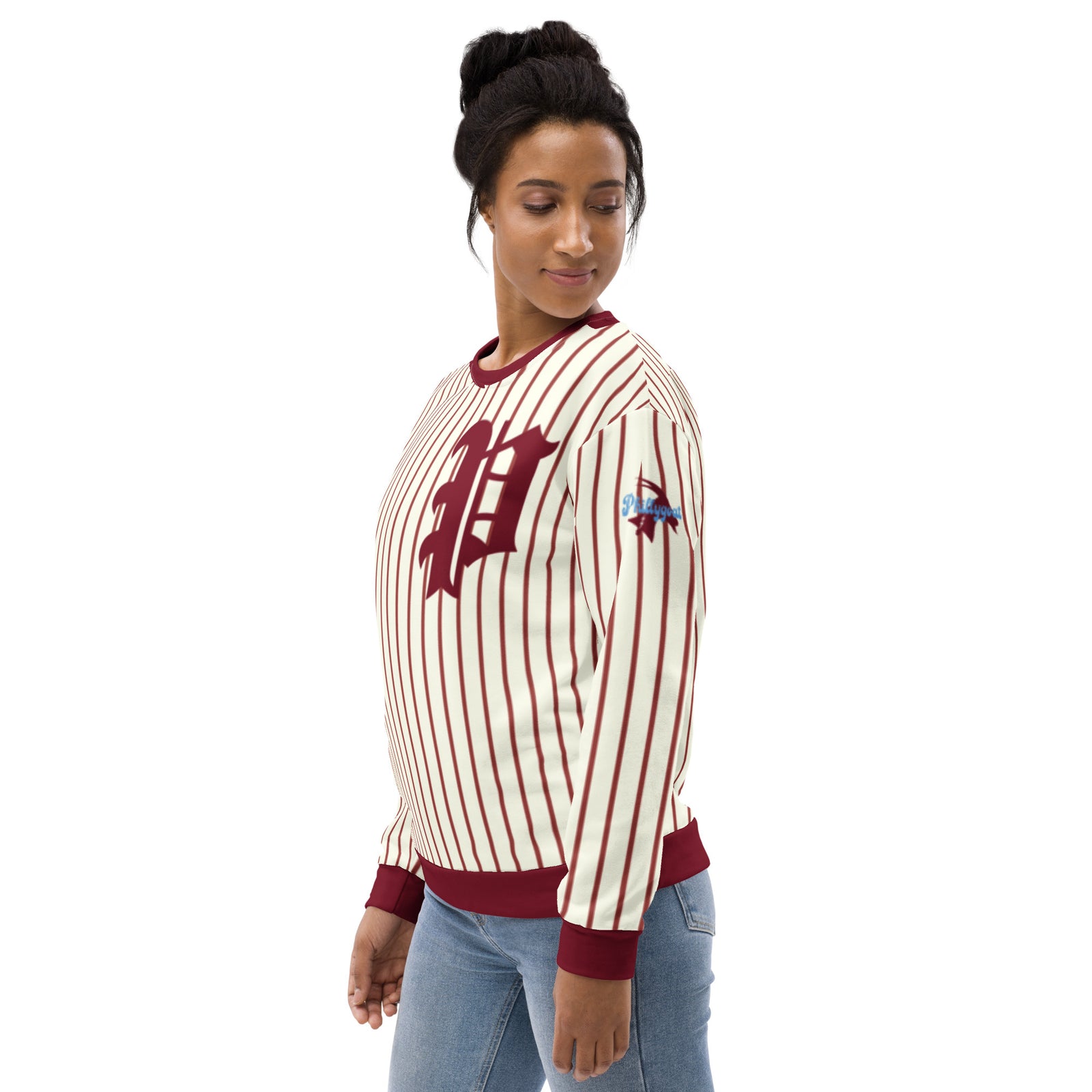 "Olde English P & Pinstripes" All-Over Sweatshirt