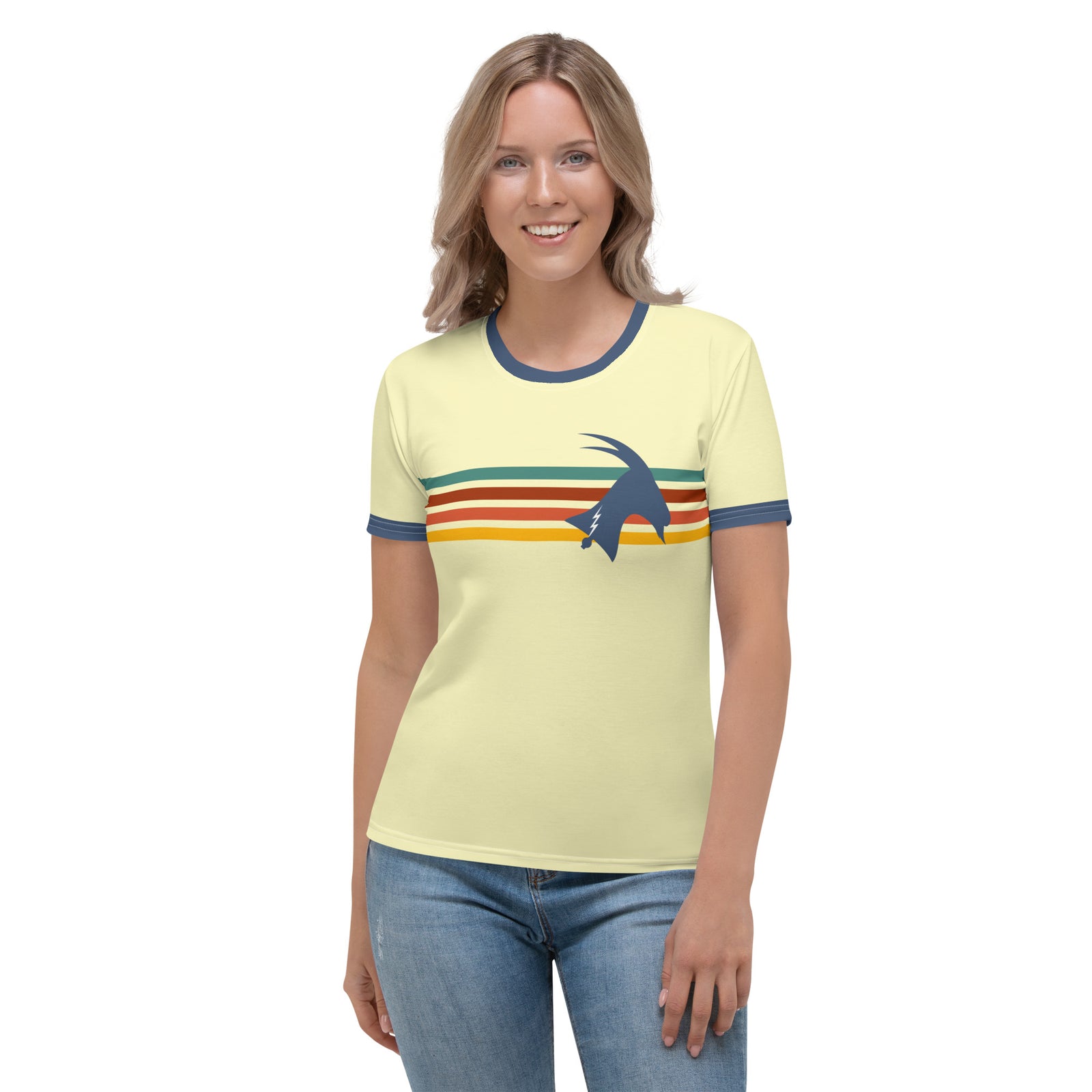 "Phillygoat Retro Vibes" Womens Premium Jersey Tee